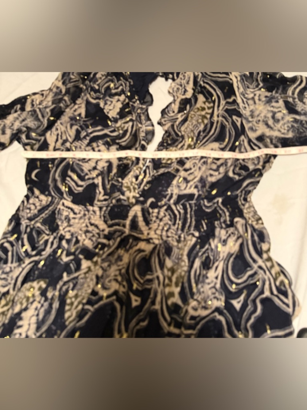 Anthropologie Printer Johnson Long-Sleeve V-Neck Midi Dress - Picture 6 of 7